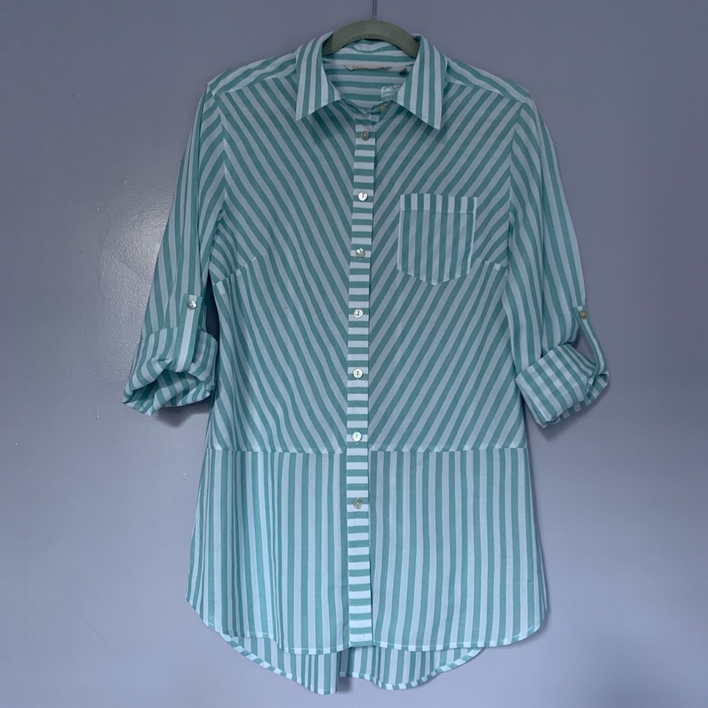 Soft Surroundings Marlowe Striped Shirt Small